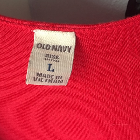 Old Navy Red Ruffle Dress Soft L Sassy Bold - Picture 3 of 3